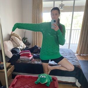 Long Tall Sally LTS Green Sweater 6-8 Fits Like Medium